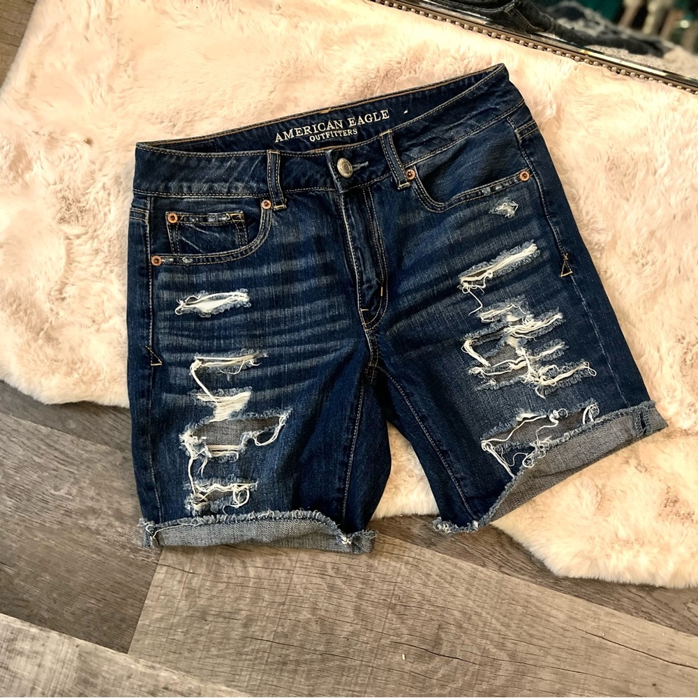 American Eagle Outfitters Dark Blue Jean Shorts - NEW